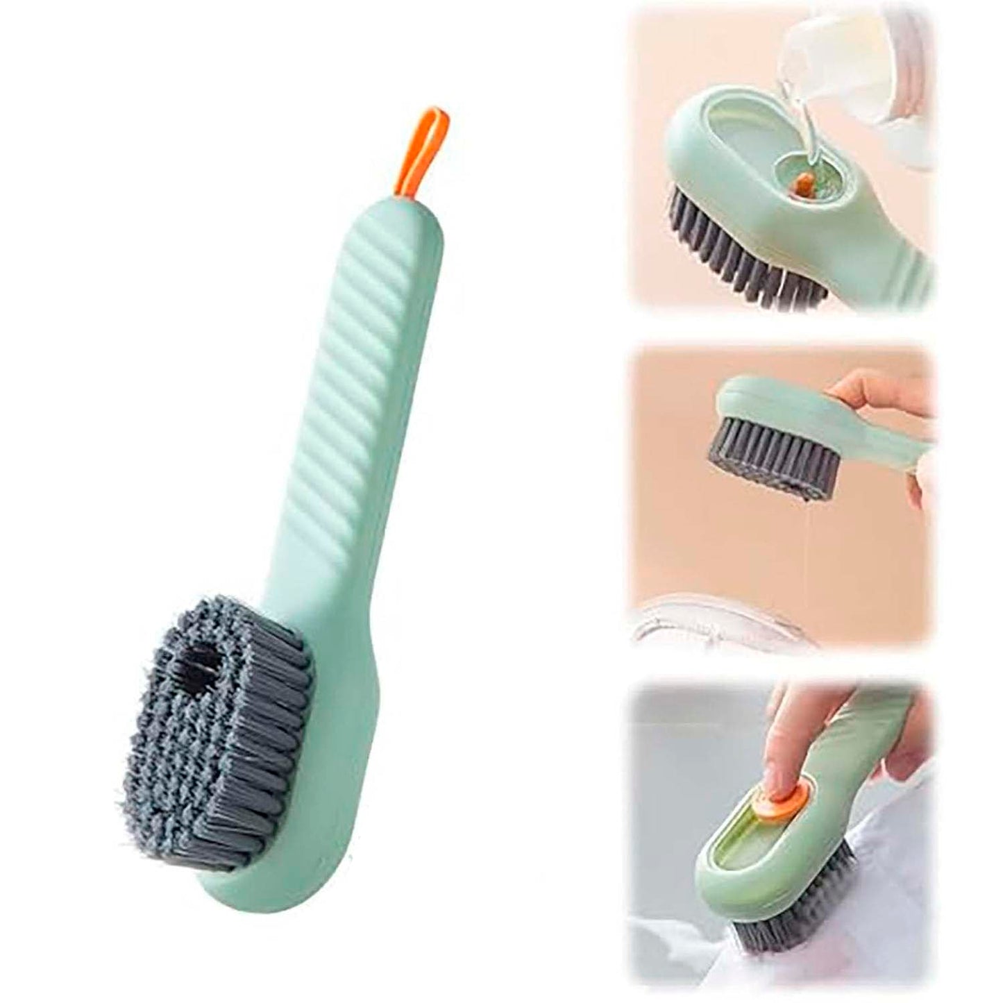 Cepillo Multifuncional para Zapatos con Dispensador de Jabón