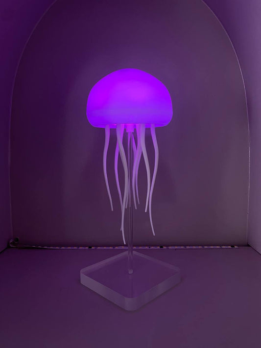 Lámpara Medusa LED RGB con Movimiento Realista y Sensor de Sonido | Luz Nocturna Decorativa Recargable