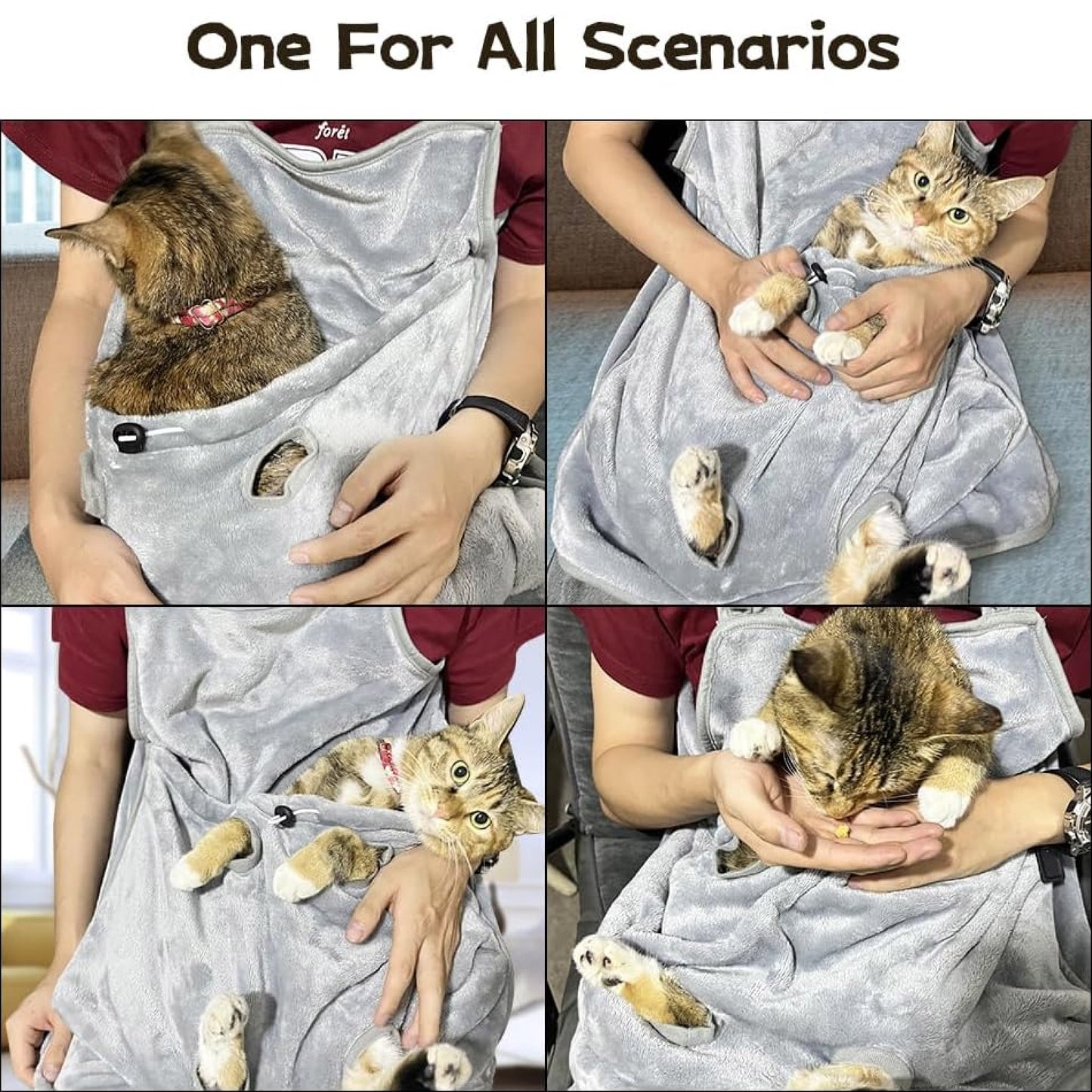 Delantal para Gatos con Bolsillo + Cortauñas