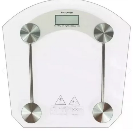 Báscula Digital de Vidrio con Pantalla LCD
