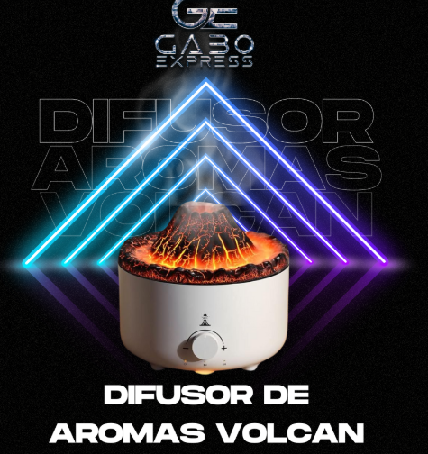 Humidificador Ultrasónico con Aromaterapia y Efecto Volcán