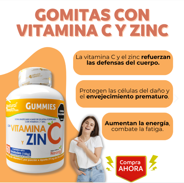 Gomitas con Vitamina C x60 – Refuerza tus defensas con sabor