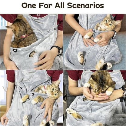 Delantal para Gatos con Bolsillo + Cortauñas